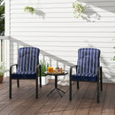 Outsunny 3-Piece Recliner Garden Chairs And Tempered Glass Table Set