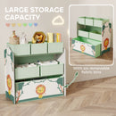 AIYAPLAY 3-Tier Kids Storage Shelf With 6 Removable Fabric Boxes,