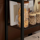 HOMCOM Side Table With Storage, Small Table For Living Room, Bedroom - Grey/Black