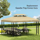 Outsunny 3x4m Gazebo Replacement Roof Canopy 2 Tier Top UV Cover