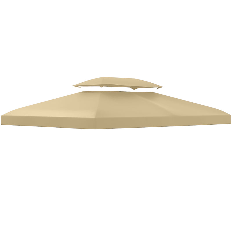 Outsunny 3x4m Gazebo Replacement Roof Canopy 2 Tier Top UV Cover