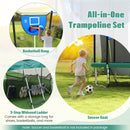 Rectangle Outdoor Trampoline 317 x 255 cm Backyard Trampoline-Green
