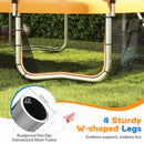 Rectangle Outdoor Trampoline 317 x 255 cm Backyard Trampoline-Orange