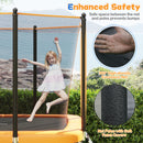 Rectangle Outdoor Trampoline 317 x 255 cm Backyard Trampoline-Orange