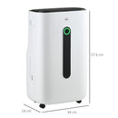 HOMCOM 20L/Day Quiet Air Dehumidifier With Purifier, Timer, For Home Laundry
