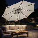 Outsunny 2.6 m Garden Parasol Umbrella with Light, Outdoor Patio Umbrella
