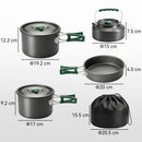 Outsunny Camping Cookware Set For 4-5 People, Aluminium Camping Cook, Grey