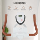 SPORTNOW Quiet Stationary Exercise Bike with Adjustable Seat, White