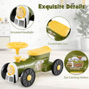 Ride on Push Car Train with Sound Button and Storage Compartment-Green