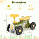 Ride on Push Car Train with Sound Button and Storage Compartment-Green