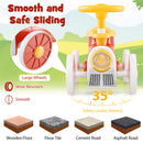 Ride on Push Car Train with Sound Button and Storage Compartment-Orange