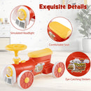 Ride on Push Car Train with Sound Button and Storage Compartment-Orange