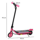 AIYAPLAY Electric Scooter for 6-14 with Dual Brakes & Colourful Light