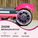 AIYAPLAY Electric Scooter for 6-14 with Dual Brakes & Colourful Light