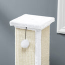 PawHut 81cm Cat Scratching Post w/ Sisal Rope, Hanging Ball Soft Plush
