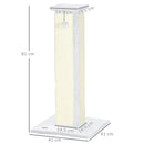 PawHut 81cm Cat Scratching Post w/ Sisal Rope, Hanging Ball Soft Plush
