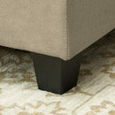 HOMCOM Convertible Modular Sectional Sofa W/ Storage Wood Frame Light Brown