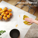 HOMCOM Extendable Dining Table, Seats 4-6 People, High Gloss White