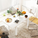 HOMCOM Extendable Dining Table, Seats 4-6 People, High Gloss White