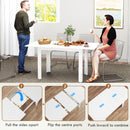 HOMCOM Extendable Dining Table, Seats 4-6 People, High Gloss White