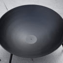 Outsunny Fire Pit, Portable Firepit with Poker, Black