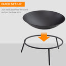 Outsunny Fire Pit, Portable Firepit with Poker, Black
