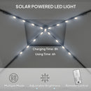 Outsunny 3x3(m) Pop Up Gazebo w/ Solar-Powered LED Lights Netting Black
