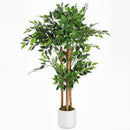 HOMCOM Artificial Ficus Tree, Faux Plant For Home Decor