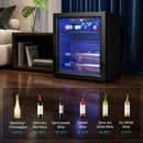 HOMCOM 12 Bottle Wine Cooler, 4-16°C Under Counter Drinks Beer Wine Fridge
