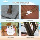 Outsunny 2 Seater Children's  Garden Swing Seat Monkey Pattern - Brown