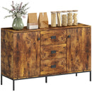 HOMCOM Modern Sideboard, Storage Cabinet, Accent Cupboard Rustic Brown