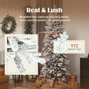 HOMCOM 7ft Pencil Christmas Tree with Snow, Realistic Tips, Easy Assembly