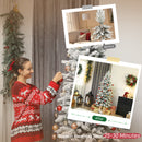 HOMCOM 7ft Pencil Christmas Tree with Snow, Realistic Tips, Easy Assembly