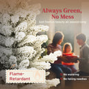 HOMCOM 7ft Pencil Christmas Tree with Snow, Realistic Tips, Easy Assembly