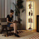 HOMCOM Floor Lamp for Living Room, Standing Lamp with Foot Switch, White
