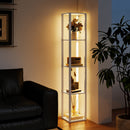 HOMCOM Floor Lamp for Living Room, Standing Lamp with Foot Switch, White