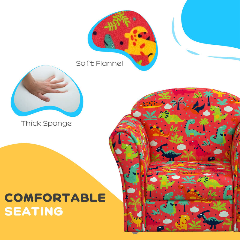 AIYAPLAY Kids Sofa Chair with Dinosaur Design for Bedroom, Playroom