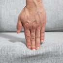 HOMCOM Vintage Armchair Fabric Accent Chair With Wood Legs Light Grey