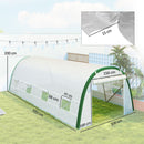 Outsunny Polytunnel Greenhouse Tunnel Warm House Tent with PE Cover, White