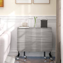 HOMCOM Mobile Drop Leaf Table, Folding Kitchen Table with 6 Wheels