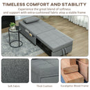 HOMCOM 4-in-1 Pull Out Sleeper Chair Bed with Pockets