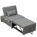 HOMCOM 4-in-1 Pull Out Sleeper Chair Bed with Pockets