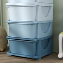 HOMCOM Kids Storage Units with Drawers 4 Tier Chest Dresser Tower