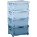 HOMCOM Kids Storage Units with Drawers 4 Tier Chest Dresser Tower