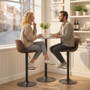 HOMCOM Bar Stools Set Of 2, Modern Swivel Barstools For Dining Room, Brown