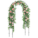 Outsunny Outdoor Garden Arch, Metal Garden Arbor for Climbing Plants