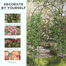 Outsunny Outdoor Garden Arch, Metal Garden Arbor for Climbing Plants