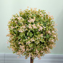 HOMCOM Set Of 2 Decorative Artificial Plants, Cream White