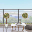 HOMCOM Set Of 2 Decorative Artificial Plants, Cream White