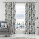 Fusion Sander Eyelet Curtains in Duck Egg